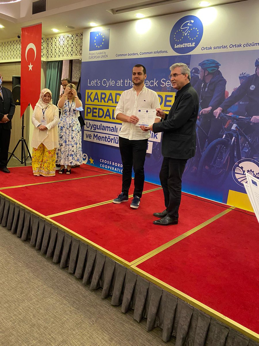Letscyclecbc's tweet photo. Closing ceremony for Training and Mentoring Activities for "Let's Cycle at the Black Sea /LetsCYCLE" project was held with the participation of  Metropolitan Mayor Mr. Ekrem YÜCE on 18.06.2021 in Sakarya/Turkey.

#LetsCYCLE #EU #CBC https://t.co/yFgiImSPDZ