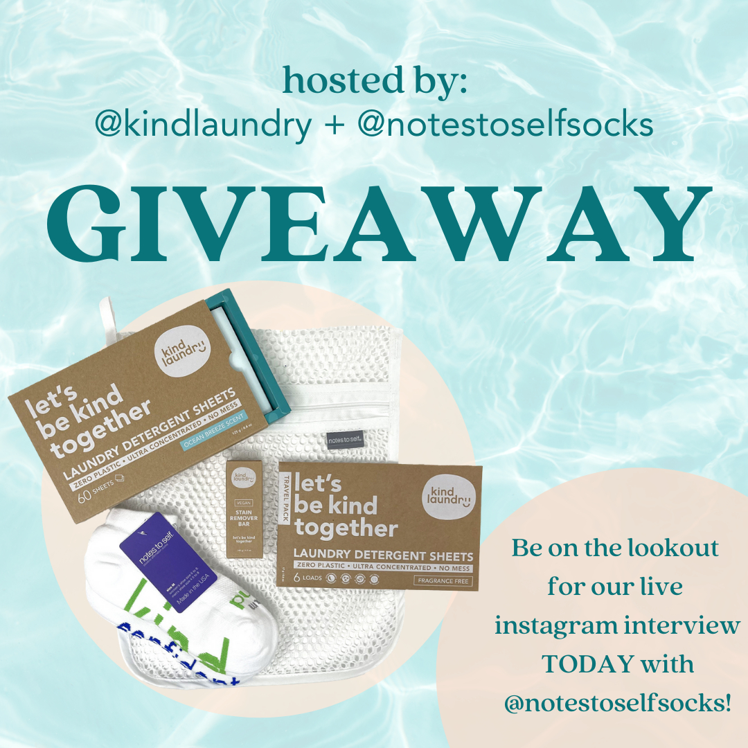 Did you enter our giveaway yet? 🤔 If not, there are still a few more hours until our giveaway ends. Visit our last giveaway post to enter. 

We will also be hosting a live interview today with @notestoselfsocks at 5:30 PM EST so make sure you tune in 💚