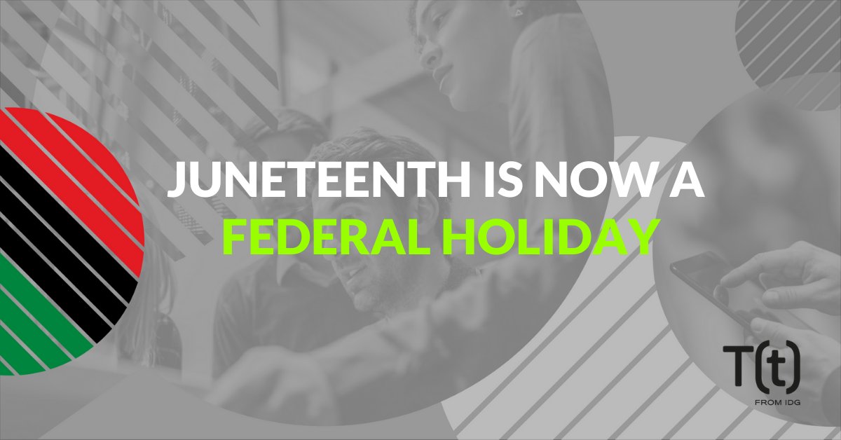 CIOTechTalk's tweet image. Today IDG takes the day to observe Juneteenth – also known as Freedom Day. A newly created federal holiday that celebrates the liberation of enslaved Black people from slavery in the United States. #JuneTeenth2021