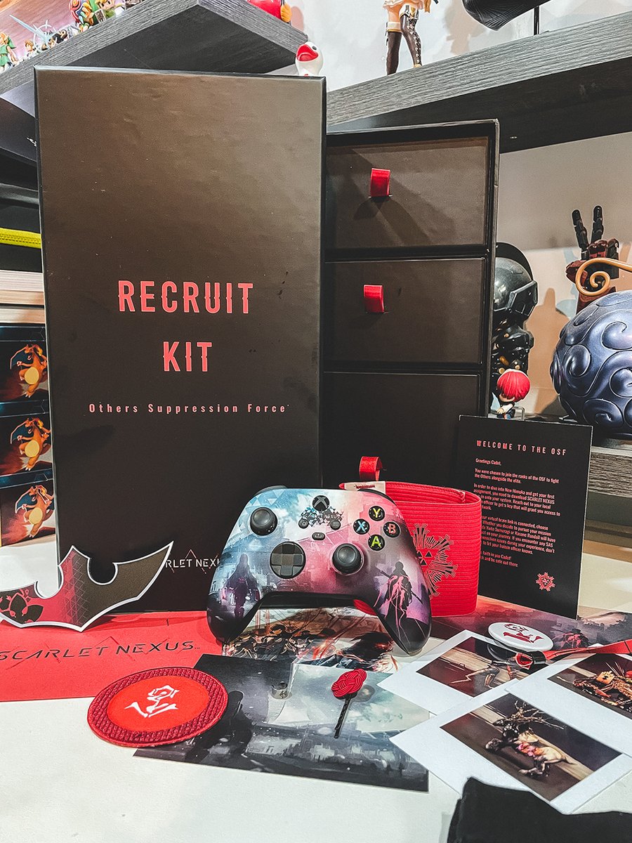 Arekkz's tweet photo. Massive shoutout to @BandaiNamcoUK for this AWESOME @scarlet_nexus Recruit Kit! It even has Yuito's cool ear piece too 🔥

ALSO! You can be in with a chance to WIN one of these kits too! Just click the link to enter: https://t.co/CszdbREayX

#ScarletNexus #BandaiNamcoUK https://t.co/yNDmftiA3M