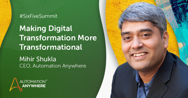 nancy_hauge's tweet photo. At the #SixFiveSummit today @AutomationAnywh CEO @MihirandNow talks with @FuturumResearch’s @DanielNewmanUV about all things digital transformation, and how #RPA + #AI is key to success. 👇 Tune in at 10:30PT! https://t.co/dK4P8uZuNr https://t.co/FNXNNEHrxc