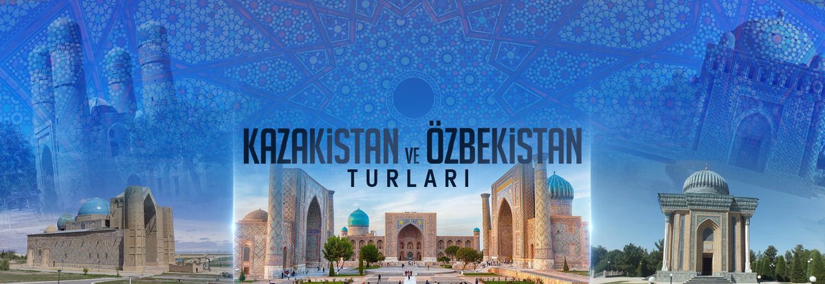 ✈️ Kazakistan &amp; Özbekistan Turları 🌍
🗺 Türkistan, Ahmet Yesevi Hz. Kabri, Yesi, Çimkent, Taşkent, Semerkand, Buhara
📆 17-23 Temmuz 2021
🗓️ 6 Gece / 7 Gün (5 Gece Konaklamalı)

Detaylı bilgi ve rezervasyon için: buraktur.com/Kazakistan-Ve-…