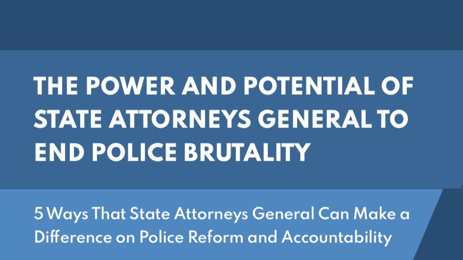 3/ We will continue to work to ensure governments do their part in #policereform. We’ve laid out 5 ways State AGs can make a difference in #policeaccountability in this guide: https://t.co/SjDquB00bV https://t.co/3L4ePFijhq