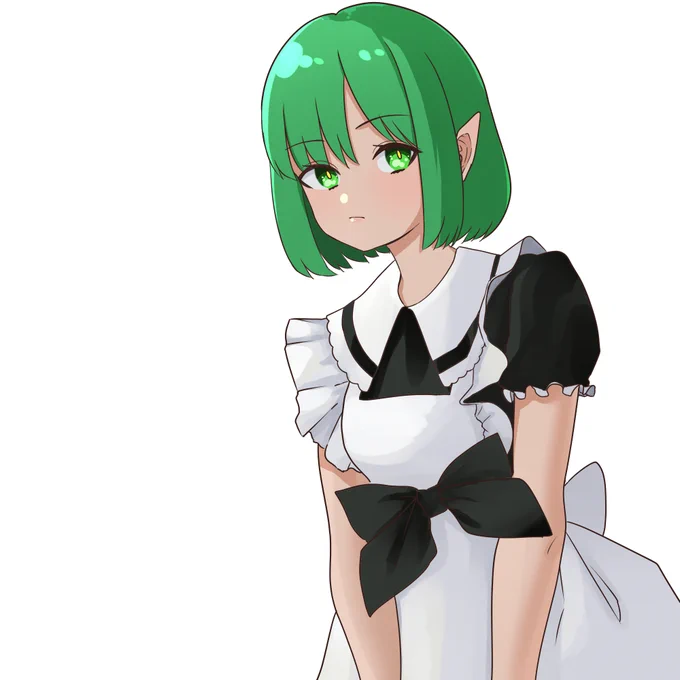 緑髪メイドエルフ 