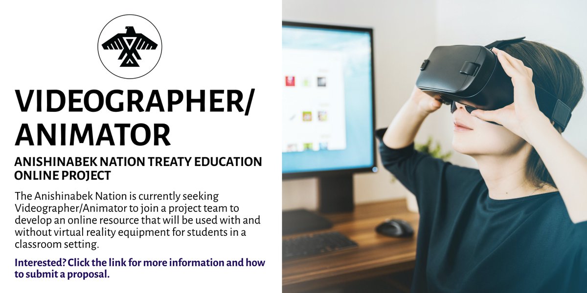 The Anishinabek Nation is currently seeking a Videographer/Animator to join a project team.

Interested?

For more information: anishinabeknews.ca/2021/06/14/vid…