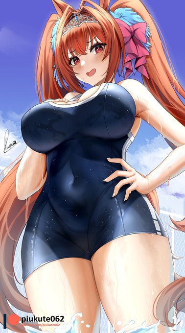 Finished my Daiwa Scarlett fanart!!
Now I turned on the tail layer hahaha! 

Fast as the wind on land, but how fast would she be on water?

I put effort to give her a seiso swimsuit! 

UmaMusus are good girls ☺️❤️ 