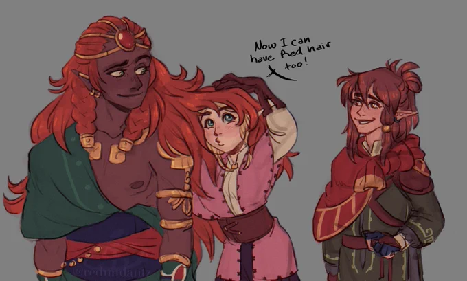 Zelda wants red hair too :C 
(ancient loz au)
#botw2 
