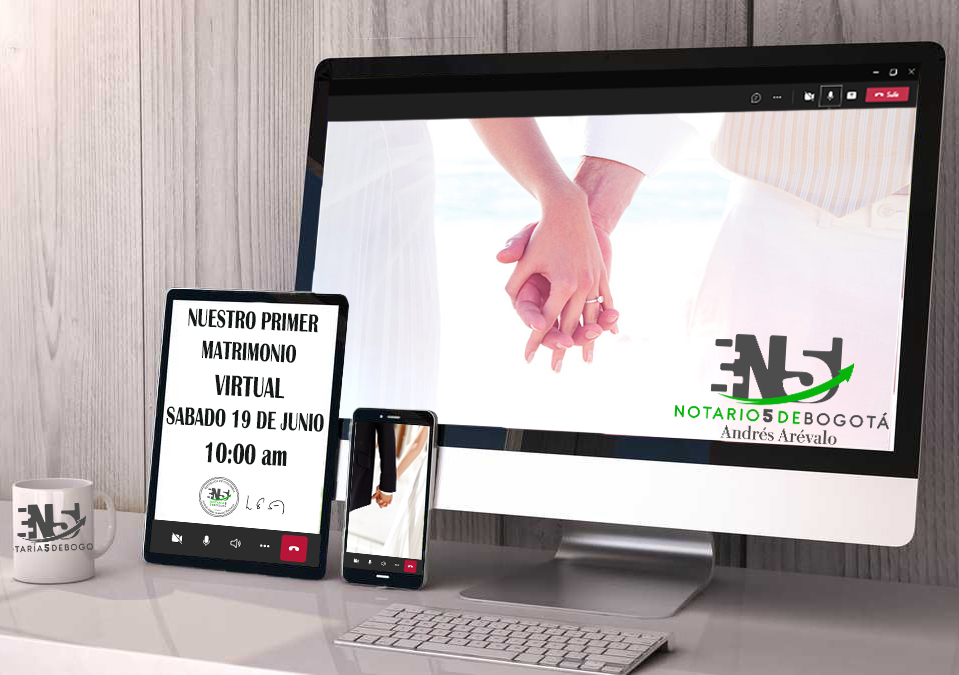 Notaria5Bogota's tweet photo. El día de mañana realizaremos nuestro primer matrimonio virtual 💍 https://t.co/ROaXHvtvgI