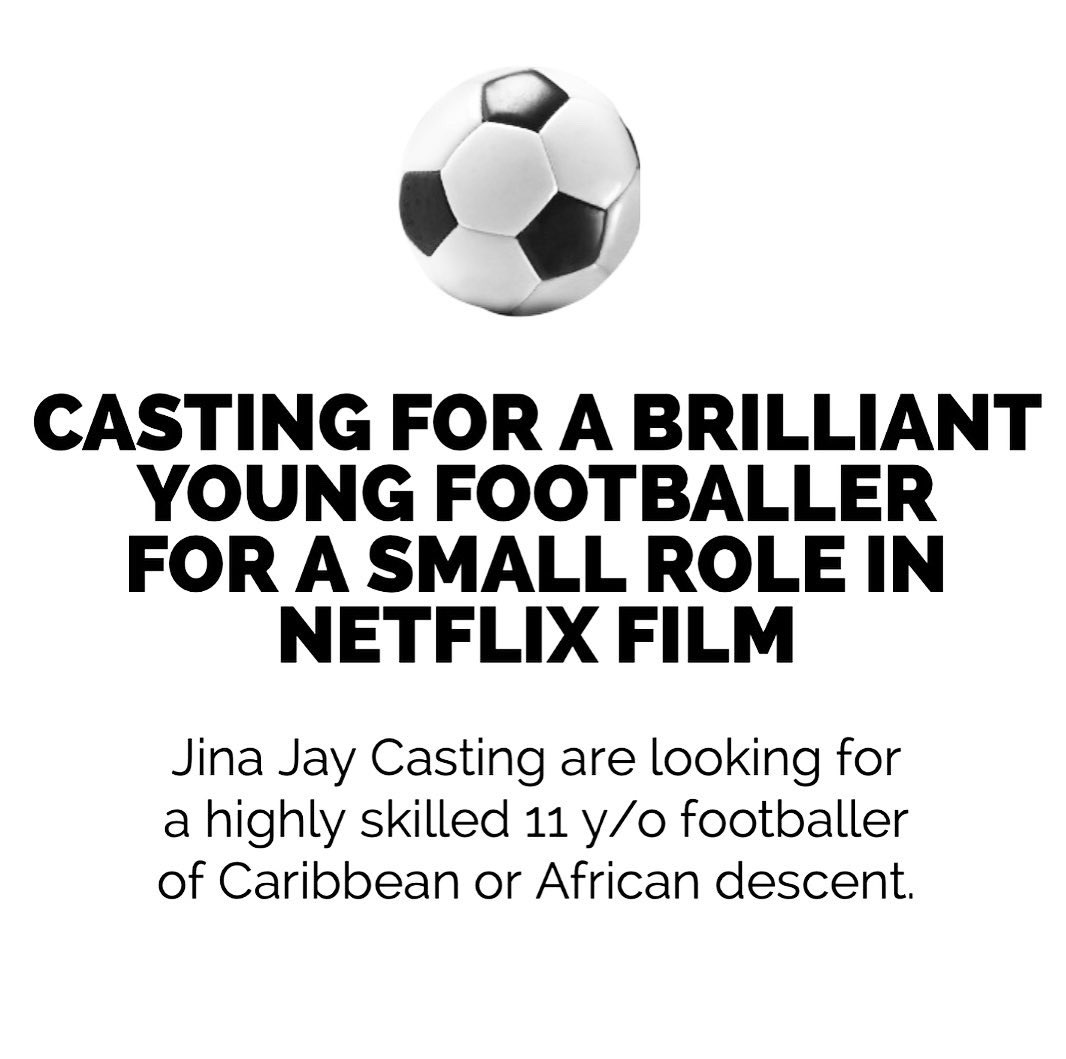 JinaJayCasting's tweet image. PLEASE SHARE - CASTING CALL 

CASTING CALL FOR A NETFLIX FEATURE FILM 

Please get in touch as soon as possible if this is you! 

Text version: txt.do/tsbpr

#casting #featurefilm #castingcall #openaudition #audition #football #footballseason #footballplayer