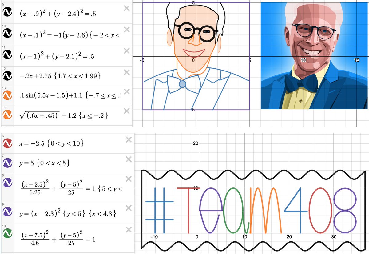 MrValencia24's tweet photo. Always impressed with the amazing work of my ss at #WeAreChappaqua. Check out some of their final @Desmos Art Projects 🙂👩‍🎨🧑‍🎨

#MTBoS #ITeachMath #MathPlay #MathisFun #MathChat #Maths #MathArt #MathEd https://t.co/8ww5HojAWl