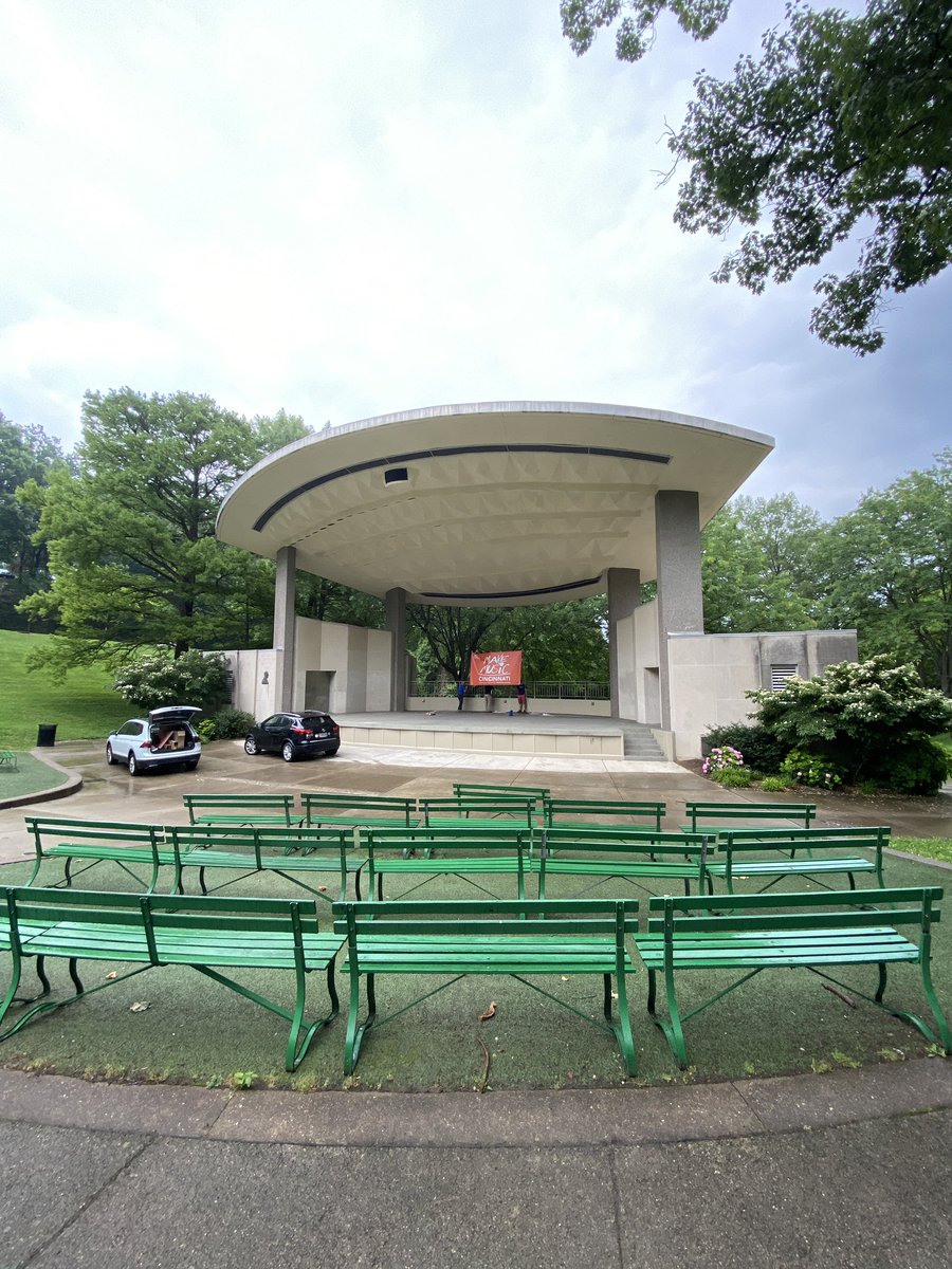 Seasongood Pavilion in Eden Park is ready for #MakeMusicCincy! Thank you <a href="/CincyParks/">Cincinnati Parks</a>!