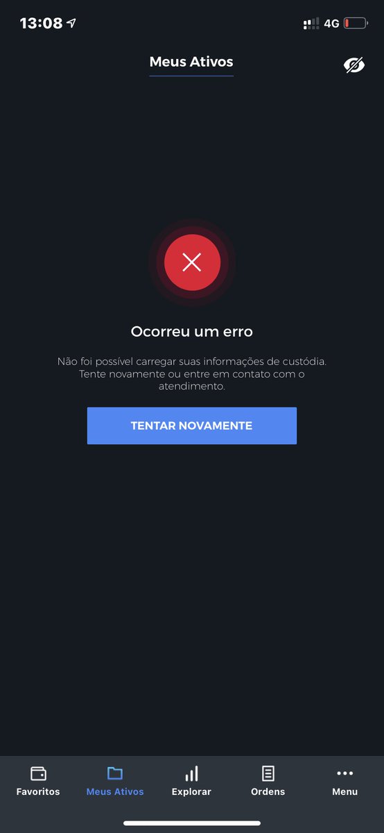 emersoncsouza's tweet photo. @clear_corretora boa tarde.
Estou tendo problema na navegação no app da clear, sempre apresenta a mensagem abaixo. Tenho que sair e abrir o app novamente. https://t.co/P9hlodFgna