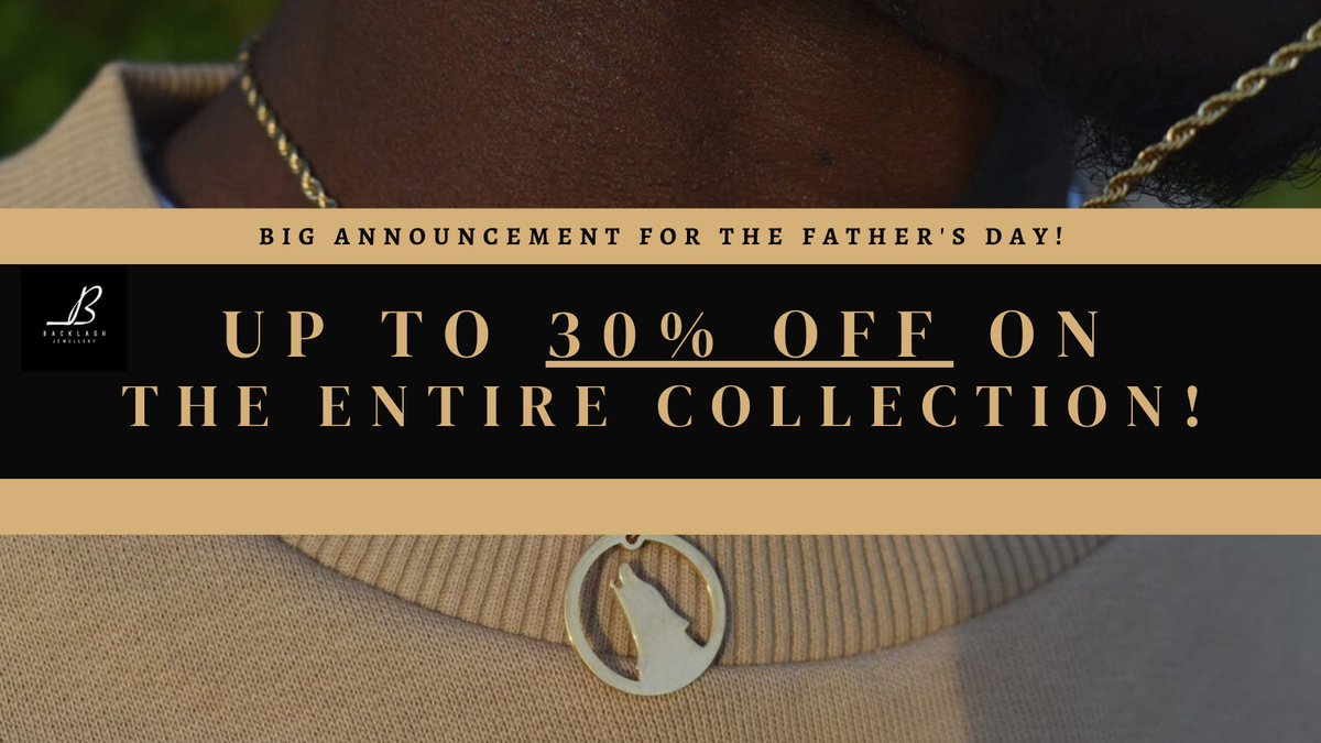 BacklashJewels's tweet photo. -2 days for Father's day😃
We are giving 30% Off on the entire collection.

Hurry up, before it's too late!

Shop Now 👉https://t.co/bCwyzoacdU

#FathersDay2021 #fatherday #backlash #backlashjewellery #necklace #bracelet #fashionstyle  #menswear #discount #Announcement https://t.co/iVCKumbwxH