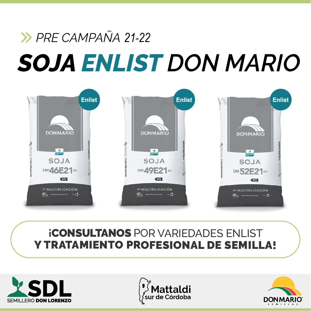 SemilleroSDL's tweet photo. 🌱¡Consultanos por Variedades de Soja Enlist @DONMARIOoficial !
📱Mauro: 3585489240⠀
📱Enrique: 3583436761⠀⠀
📩 sdl@semillerodonlorenzo.com.ar
#SemilleroDonLorenzo #SemilleroSDL #Soja #SemillasSoja #SojaDM #DonMarioSemillas #LaPampa #Cordoba https://t.co/5HQZNy3EWL