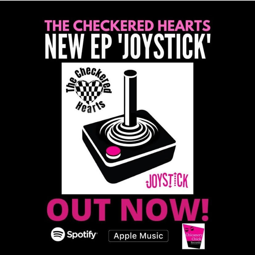 Happy release day for the new ep 'JOYSTICK' !!! DIGITAL: orcd.co/tch-joystick-ep COMPACT DISC: thecheckeredhearts.com/store #JOYSTICK #ChicaneryChickRecords #GoldenRobotRecords #DieLaughingRecords