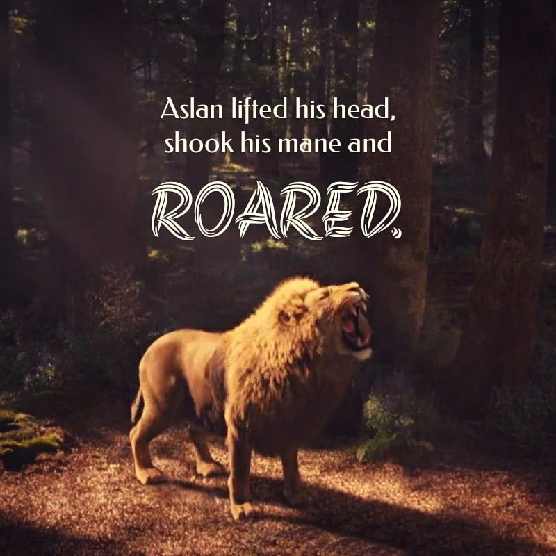 Aslan on X: Aslan, who seemed larger than before, lifted his head, shook  his mane and roared. #PrinceCaspian #Aslan #Narnia #CSLewis   / X