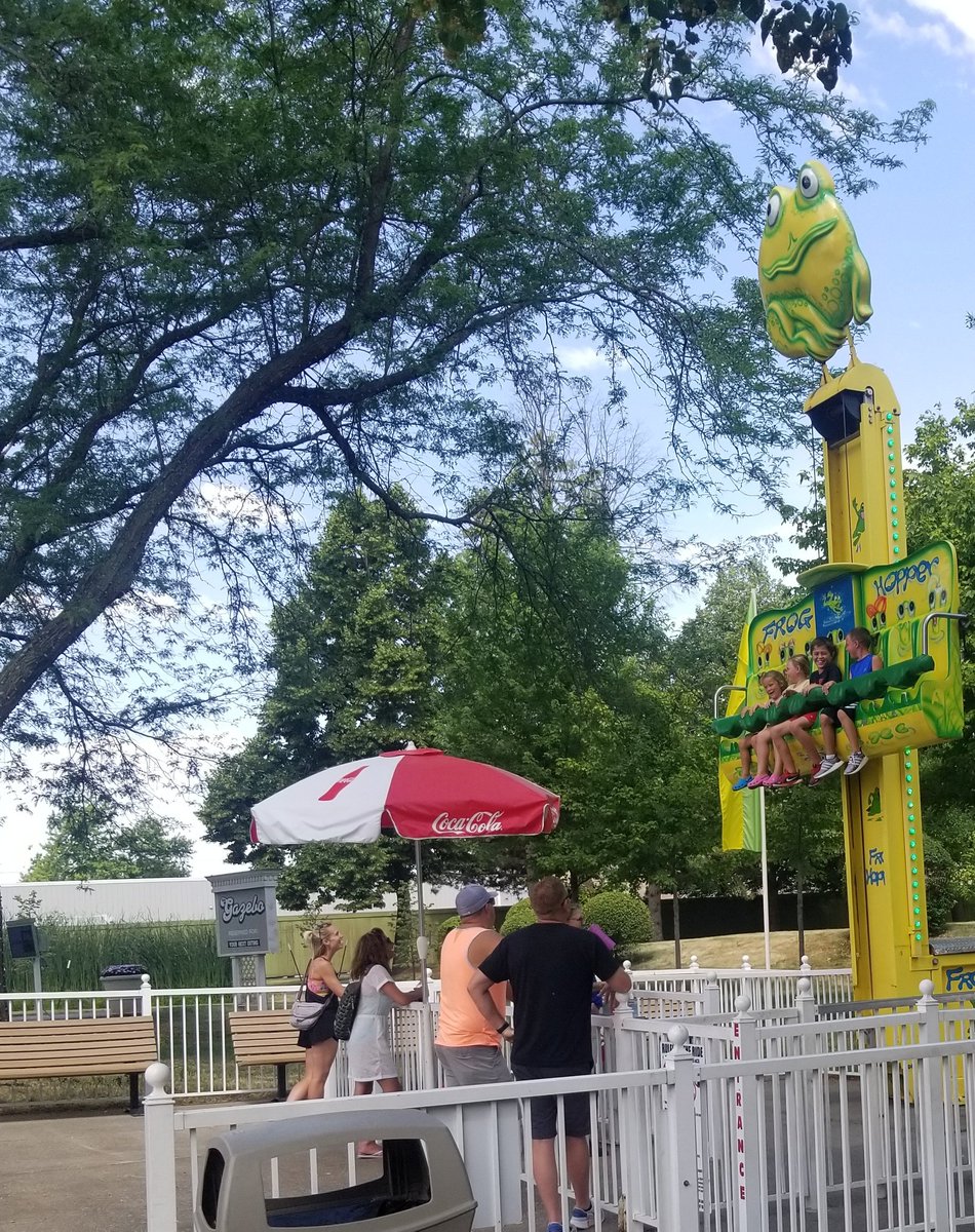 Even though I paid my admission just like these snotfaced kids, apparently I'm 'too tall' and 'weigh way too much' to ride the Frog Hopper at Adventureland.  #SizeDiscrimination #BullShit