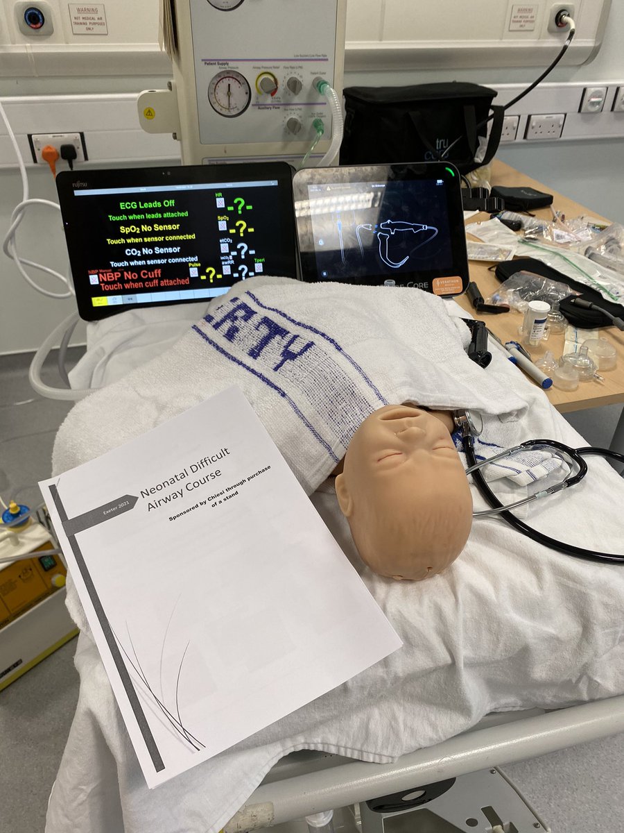 Another day of sim antics for our difficult neonatal airway course here at the RILD. Thanks to the faculty for providing such good learning opportunities and wisdom 🤩 #allthetoys #algorithms #DAS #BAPM