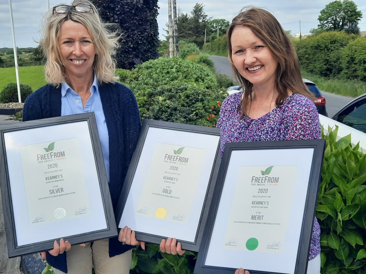 GFFoodAwards's tweet photo. Look where we went today! Roadtrip to @Kearneyshomeba1 #FFFAI #FromFrom #GlutenFree 
After a long wait, we are finally beginning the rollout of our 2020 Certificates to Award Winners. We were delighted to deliver these Gold, Silver &amp; Merit Awards to the Kearney's team. Congrats! https://t.co/6bm3Rc21PM