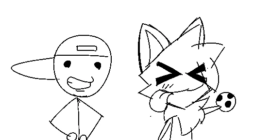 Flipnote Hatena art styles were either one of these two, no inbetweens 