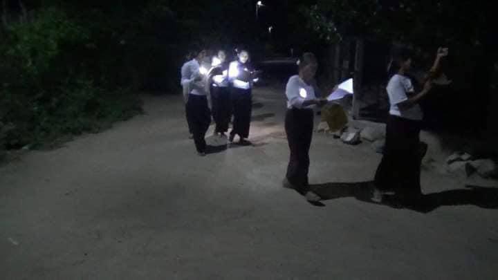 Mnoe53289617's tweet photo. Night Strike by a group of yogis in Yinmarpin Tsp to pray for the tomorrow 76th birthday of our State Counselor, our beloved leader, Daw Aung San Suu Kyi. #June18Coup #WhatsHappeningInMyanmar https://t.co/RBeYYPobRw