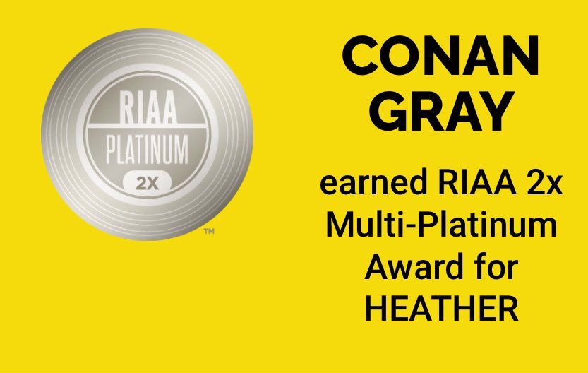 Heather is double platinum! Forever proud of @ConanGray 💫💫💫