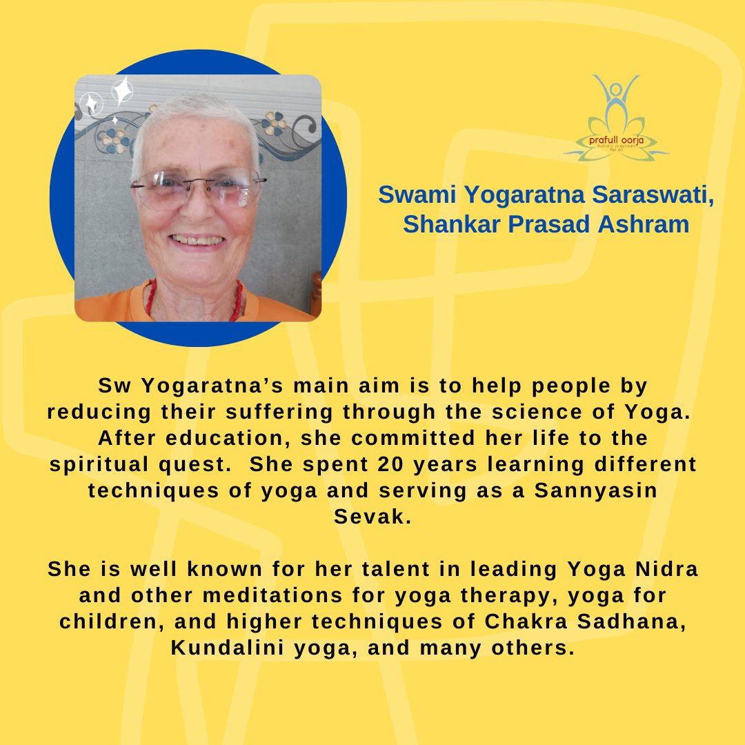 prafulloorja's tweet photo. Join us while we celebrate International Yoga Day, with  Swami Yogaratna Saraswati who will be giving a talk on this lovely day, along with Maya Breuer. 🤍
Please read more about Swami Yogaratna and her organization here. 👇🏻

Register here, https://t.co/FE6XAkNo3P ☺ https://t.co/IJHGiHqHjt