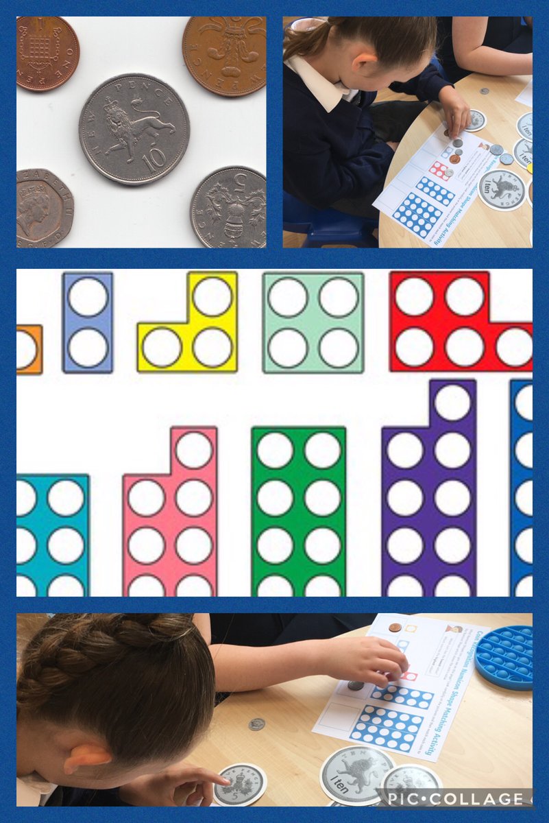 SpringboardSCPS's tweet photo. Some great work using numicon this week to look at the value of different coins https://t.co/6NPesH7xdw
