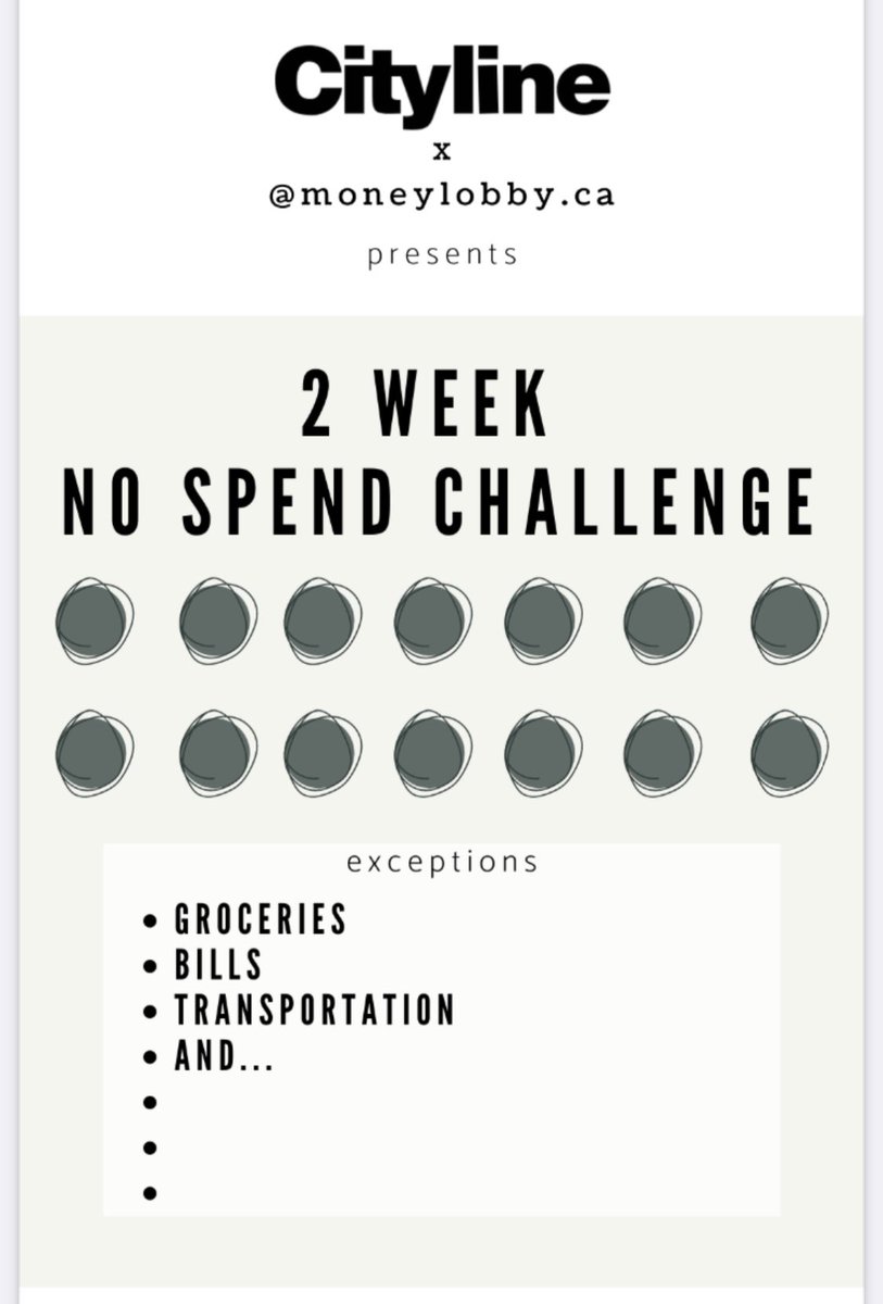 FscFatima's tweet photo. I am starting this on Monday! Anyone else doing it or want to join? Would LOVE to share our experience together. DM or comment below!
#2weeknospend #nospendchallenge with #cityline and #moneylobby 
.
#healthymoneyhabits #financialliteracy https://t.co/UiEW7A1zjB
