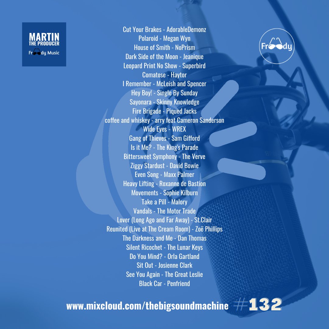 MartinLumsden's tweet image. The BIG Sound Machine #bigsoundmachine 132 online now.
Catch the show live every Thursday from 7pm-9pm on @365Radiodotco 
#independentmusic #newmusic #radioshow #radiostation #musicproducer

mixcloud.com/thebigsoundmac…