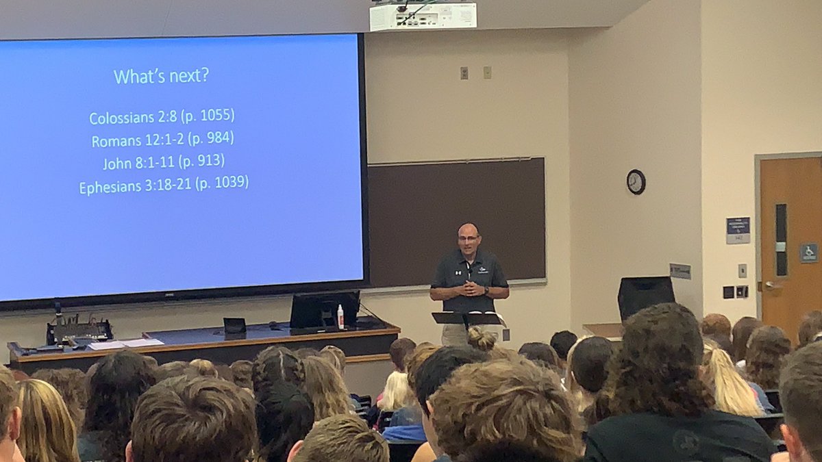 fcadistance's tweet image. Bankers recognize counterfeit money by handling a lot of the real thing. In the same way we can recognize lies when we handle lots of God’s Word.  - @CoachBonsall #LastAssembly #FCAPursue