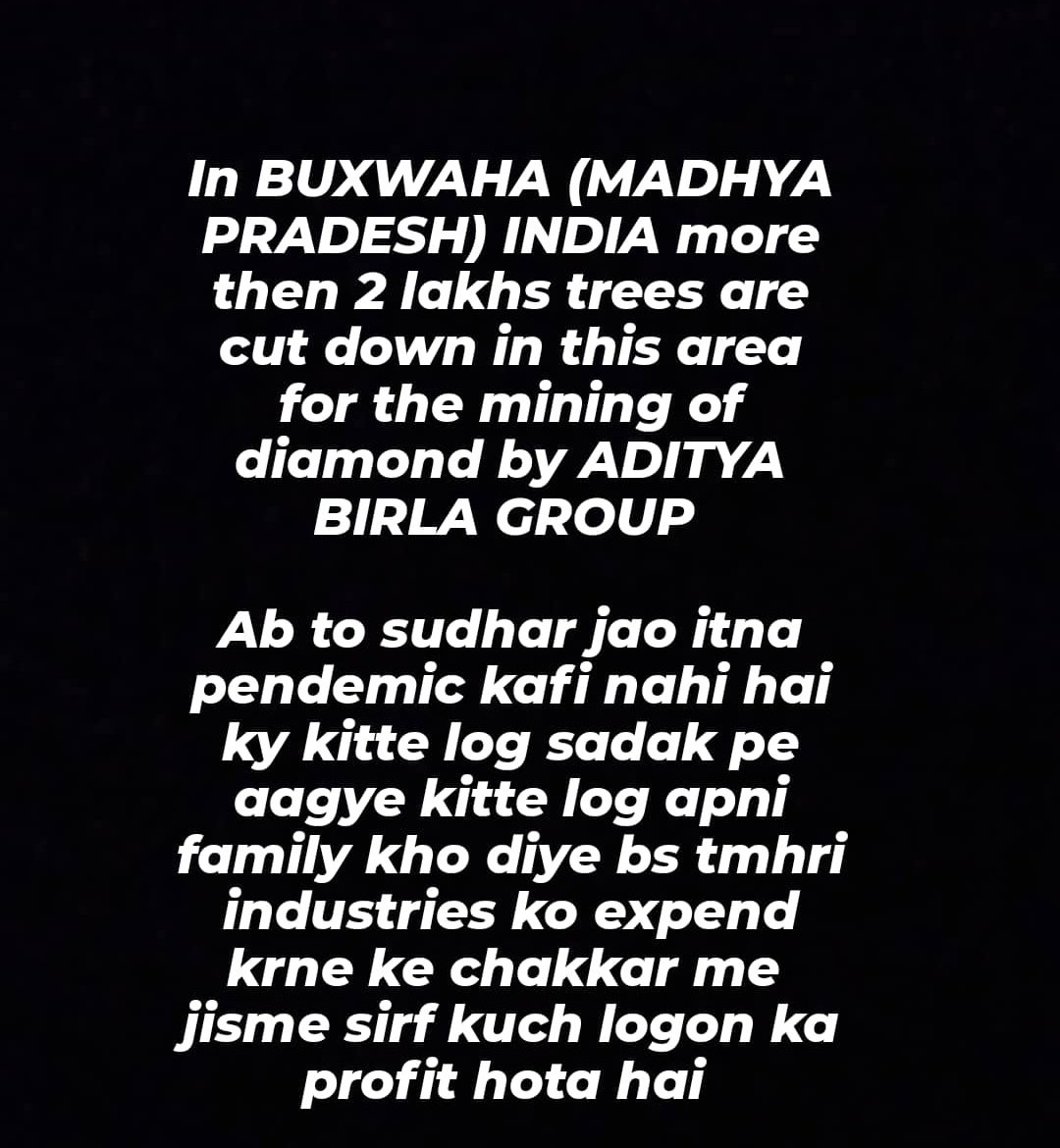 SachinP32617950's tweet photo. #PLEASESAVEFOREST
#SAVEENVIRONMENT
#SAVETREES
#SAVENATURE
#SAVEANIMALS
#SAVEBIRDS
#SAVEHUMANS
#SAVELIFE
#SAVEHUMANITY
#SaveBuxwahaForest
#SaveBuxwahaSaveLife
#SaveEarth
#savemp
@ChouhanShivraj
@rashtrapatibhvn
@MpPMC https://t.co/sDDuD1HSNl