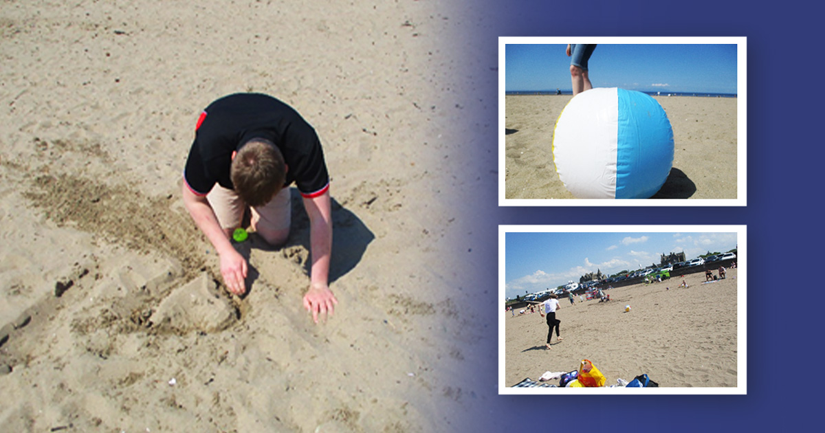 AsprisScotland's tweet photo. As some of our children's homes are near to the coast, a sunny day can often mean a trip to the beach.

On our recent visit, our young people enjoyed playing games together and building sandcastles.

#SEN #Autism #ADHD #KeepThePromise https://t.co/IevHNcL6Az