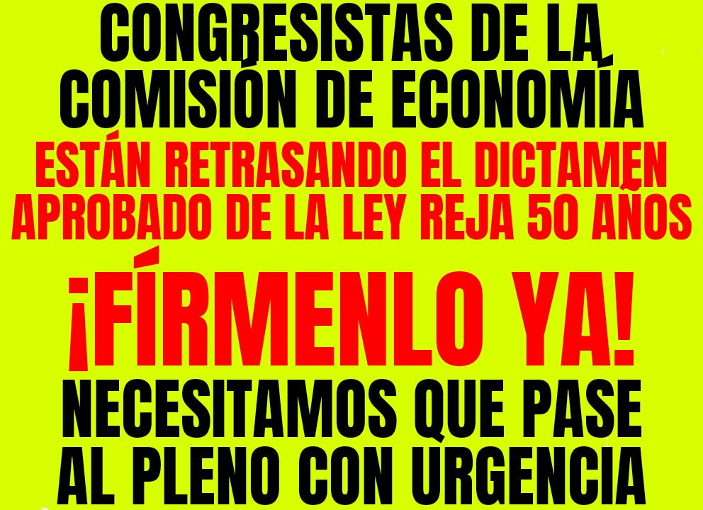homeropastafari's tweet photo. #ComisionDeEconomia FIRMEN el DICTAMEN LEY REJA 50/50
¡NO RETRASEN SU PASE AL PLENO!
@TonyNovoaa
@coche_nunezs
@MarcoVerdeH
@guilloaliaga
@RicardoBurgaCH
@MariaCespedesc
@TeApoyoCeciliaG
@CesarGonzalesO1
@juanh_champi
@MartiresLizana1
@JavierMMarquina
@OyolaJuanCarlos
@yvanpuno https://t.co/EfqpQ6e5zw