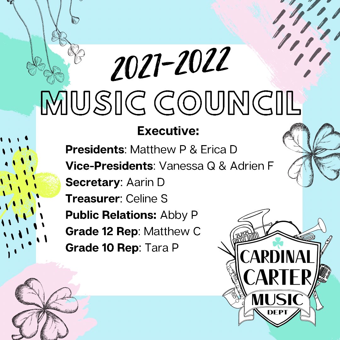 ccchsmusic's tweet photo. Introducing the 2021-2022 Celtics Music Council 🙌🏼 https://t.co/803EMpWWTK