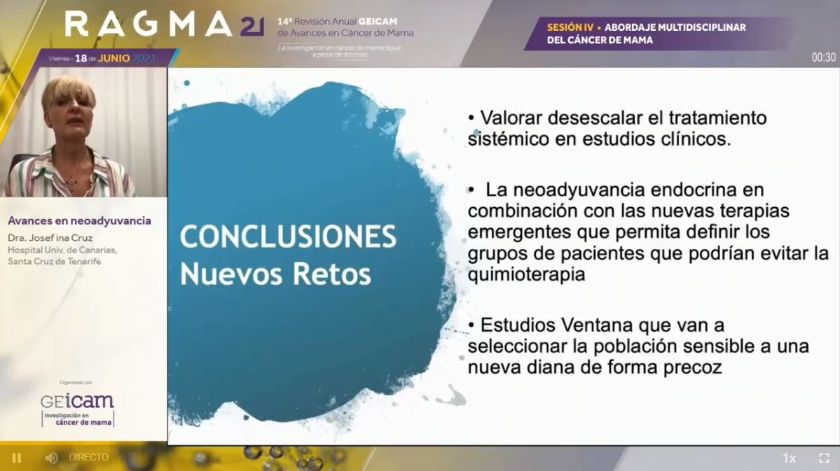 GEICAM's tweet photo. #RAGMA21 Conclusiones y nuevos retos en neoadyuvancia planteados por la Dra. Josefina Cruz 👇 https://t.co/1m3Xv6kzPW