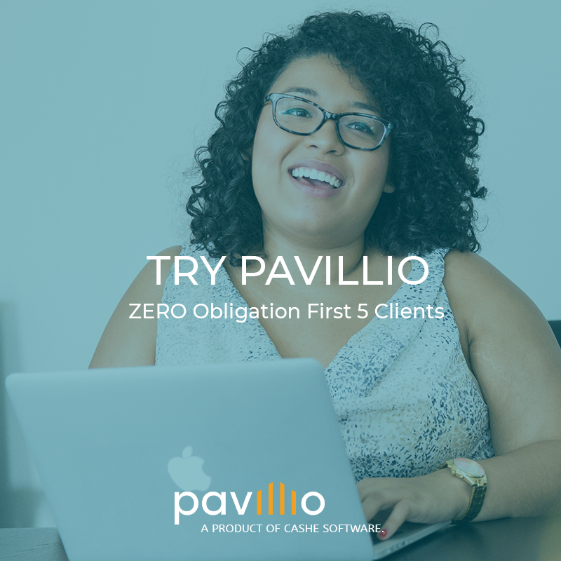 CasheSoftware's tweet photo. Want to try Pavillio with ZERO obligation? You can use our platform for up to 5 clients and see how you like it. Contact us today to get started: https://t.co/isWi5KBMGS https://t.co/AZ1dy33sWm