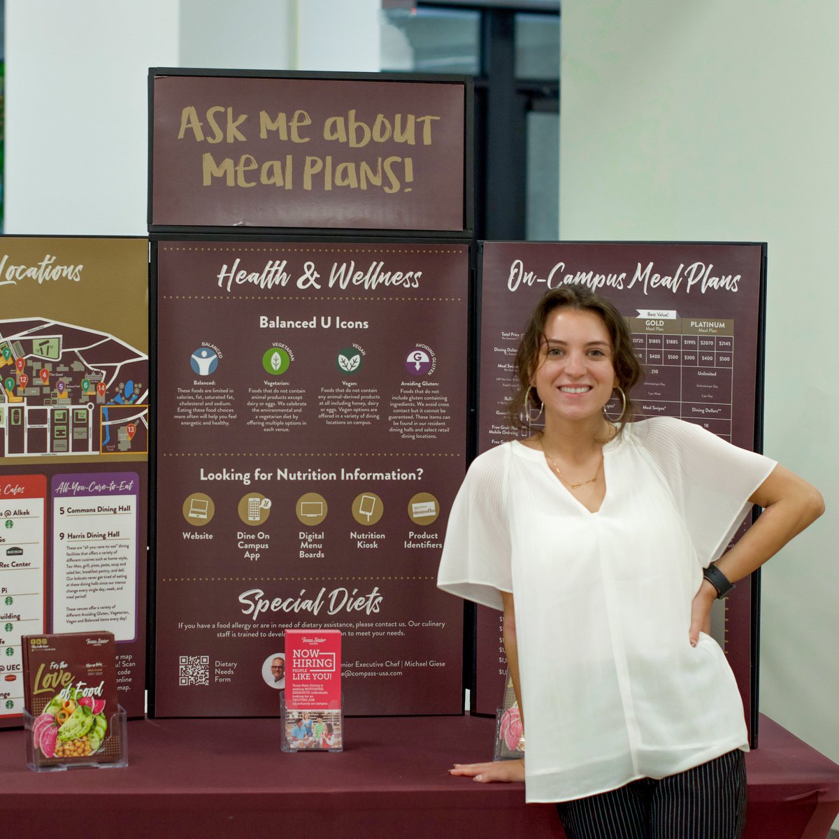 Happy Friday Bobcats! Have questions about your Fall 2021 dining experience? Come see us during NSO or click the link in our bio! 🤓 

#txstatedining #txst24 #txst25 #chartwells #txst #txstate #smtx