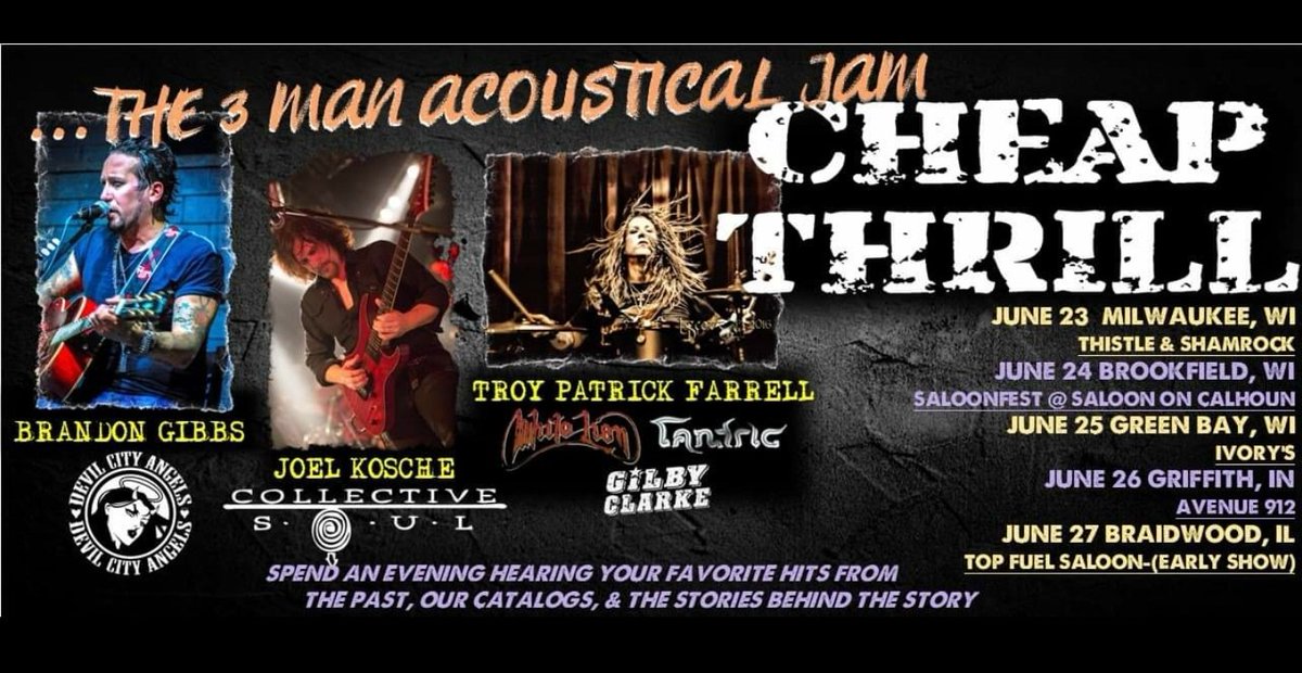 Cheap Thrill Trio Acoustic in WI next week ... <a href="/BGibbsmusic/">Brandon Gibbs</a> <a href="/JoelKosche/">Joel Kosche</a> <a href="/drummertpf/">troy patrick farrell</a>