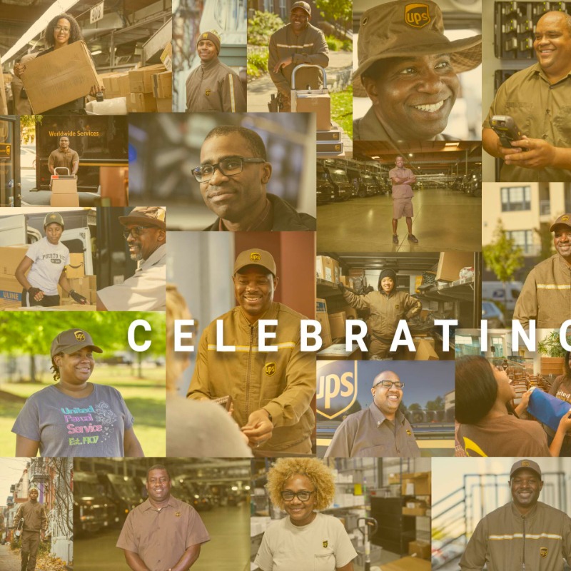 UPS's tweet photo. Today we celebrate the anniversary of the end of slavery in the U.S. We honor the courage, strength &amp; determination of the Black community. We have come a long way, but we still have work to do. Learn about the importance of #Juneteenth &amp; how we're supporting the Black community.