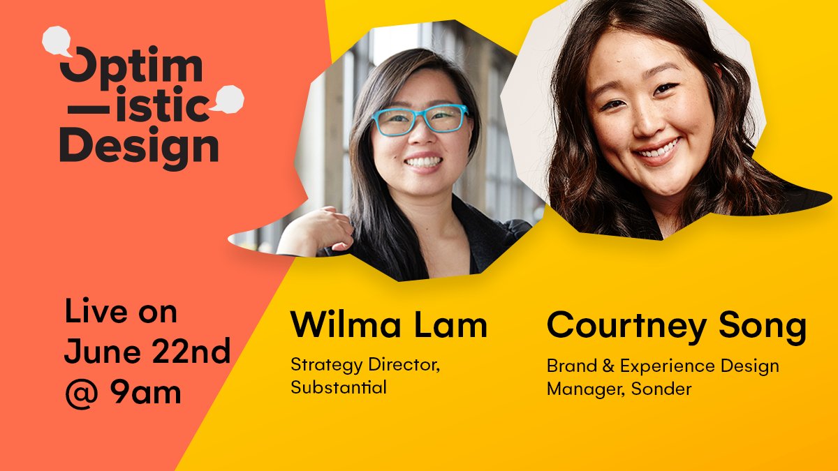 For Ep.2 <a href="/lamwwilma/">Wilma Lam (she/her)</a> sat down with Courtney Song. Courtney leads Brand and Experience Design at <a href="/SonderStays/">Sonder</a>, where she is redefining the future of hospitality and living. 

Live Tuesday at 9am ⬇️
Substantial.com/OptimisticDesi…

#SubstantialPresents #OptimisticDesign
#Design #Innovation