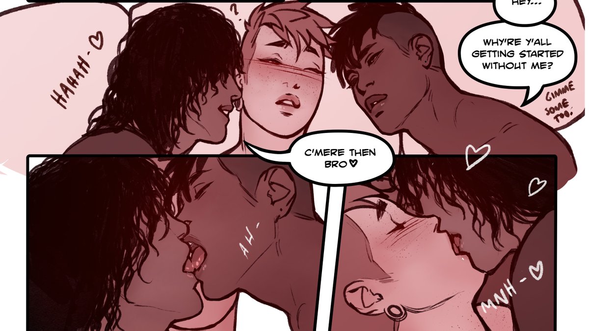 pg 2 of gay himbo smut comic is HERE and it's WET https://www.patreon....