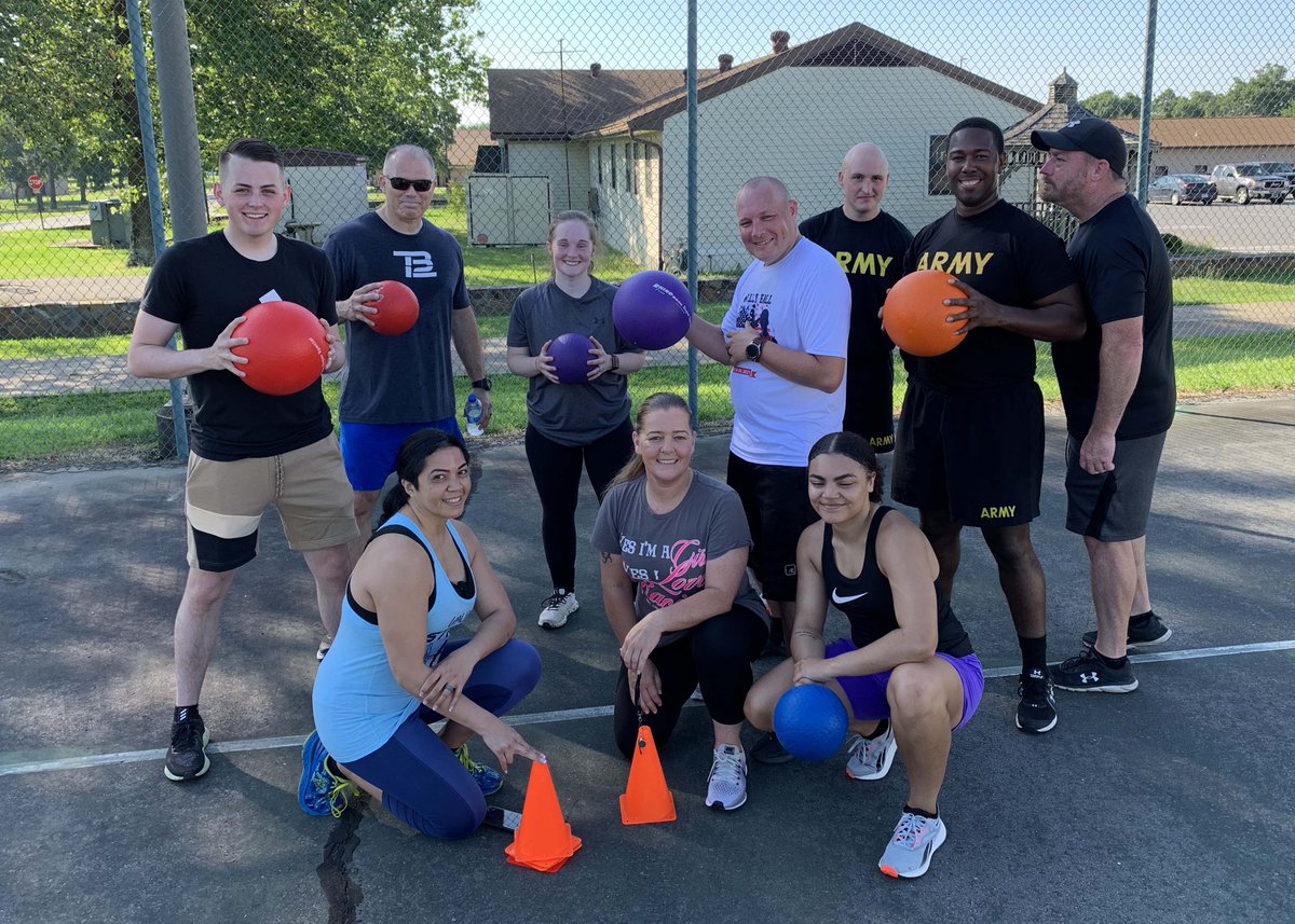 NGPEC1974's tweet photo. Hooah, Warriors!

PEC celebrated the Army birthday, June 14, 2021, with a game of Dodgeball. 

PEC HHC is organizing more team exercise events this summer, so be sure to check your email for the next invite to play Kick Ball. https://t.co/W56tBfAaYI