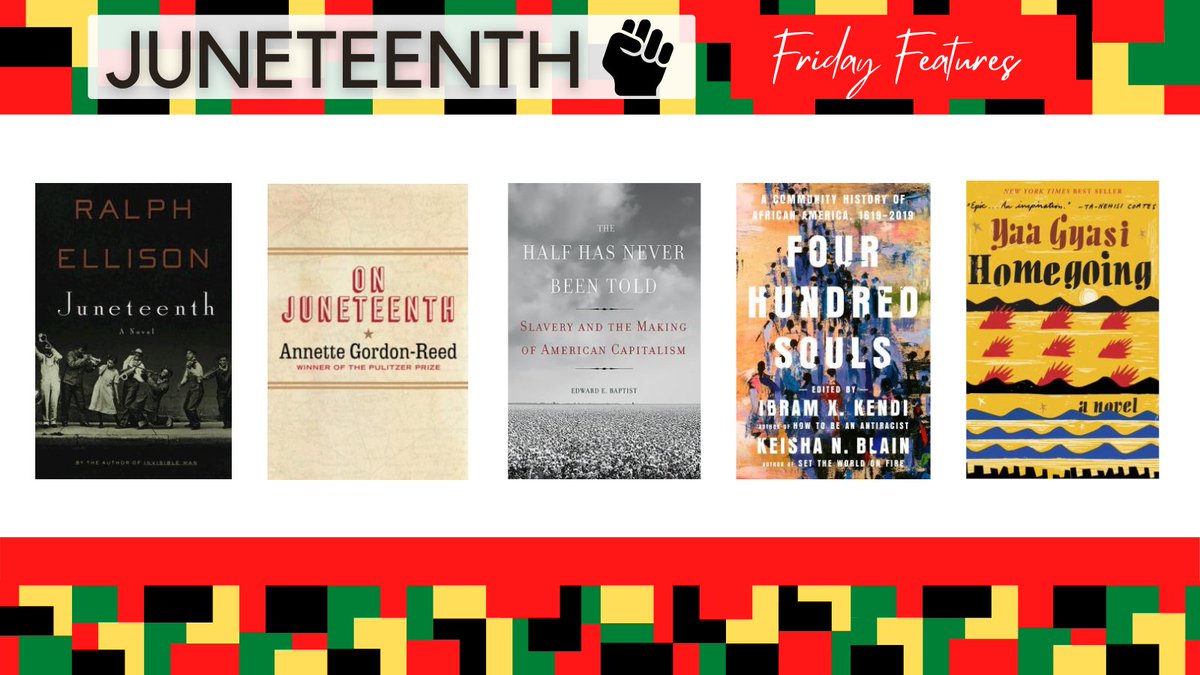 This week our #FridayFeatures focus on #Juneteenth! Learn more about any of these titles here: library.fandm.edu/fridayfeatures
