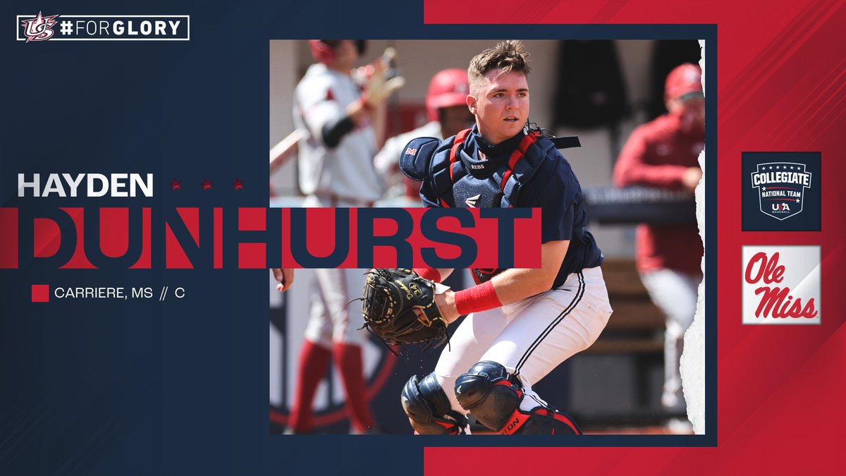 USABaseballCNT's tweet image. Not 1️⃣, but 3️⃣ @OleMissBSB Rebels are donning the stars and stripes this summer 💪

Welcome to #TeamUSA @jakegonzalez717, @_derekdiamond, and @Hayden_Dunhurst!