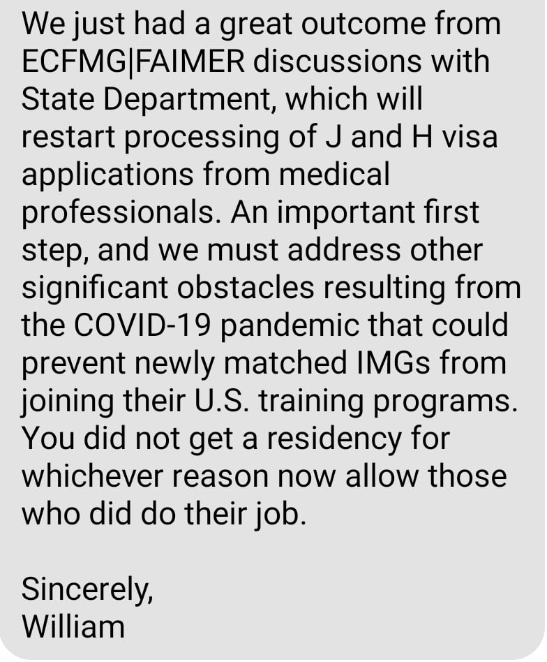 estherpmd's tweet photo. @POTUS @JohnBoozman @senrobportman @USCIS @SenateFloor @congressdotgov @RandPaul @WhiteHouse 
William Pinsky's email to an Unmatched Doctor. 
The level of sarcastic/non empathic tone he uses is disgusting. He shouldn’t be a doctor. He has zero empathy or care for humans. https://t.co/beAhkR7r4d