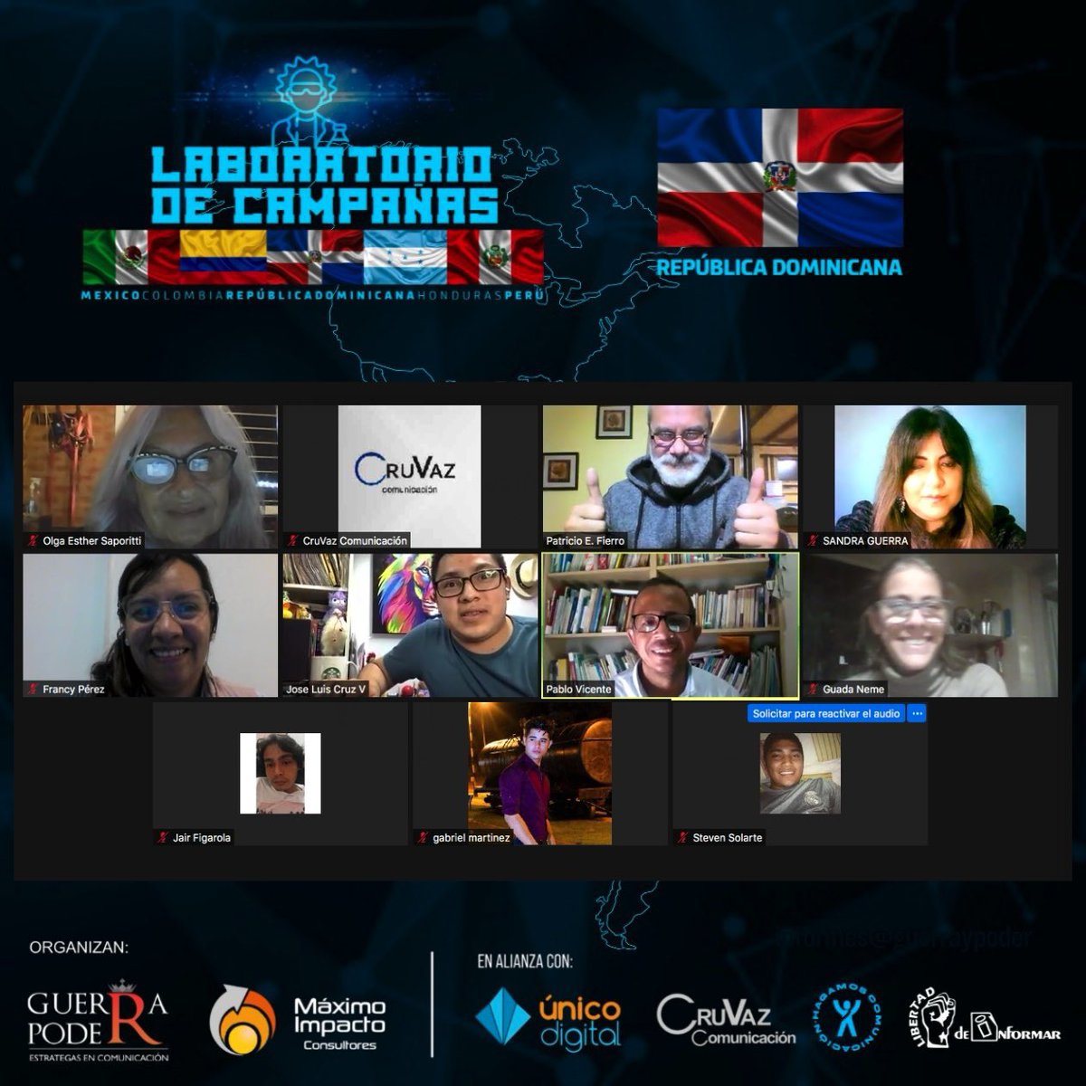 Lab_Compol's tweet photo. 👋🏻 Agradecemos a quienes participaron en la jornada del #LaboratorioComPol edición #RepúblicaDominicana 🇩🇴 realizado la tarde de ayer y en el que la simulación se realizó con base en la #GestiónDeGobierno y atención de #Crisis.
.
.
.
#compol #comunicacion #comunicaciondegob https://t.co/OMge6RD01R