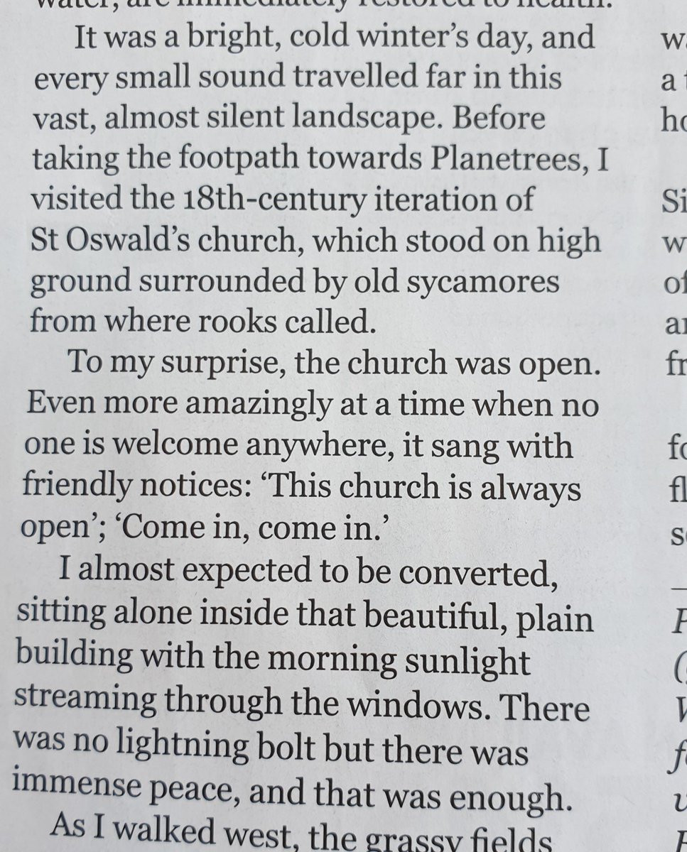 claremaclaren's tweet photo. Just spotted this lovely tribute to one of our rural churches in @NclDiocese in a walking piece in the March 2021 @OldieMagazine (at my dad's, you understand!)
Never underestimate the impact of an open door! @inspiredne #SpiritInStone #HolySpaces https://t.co/yXuq3GzLCB
