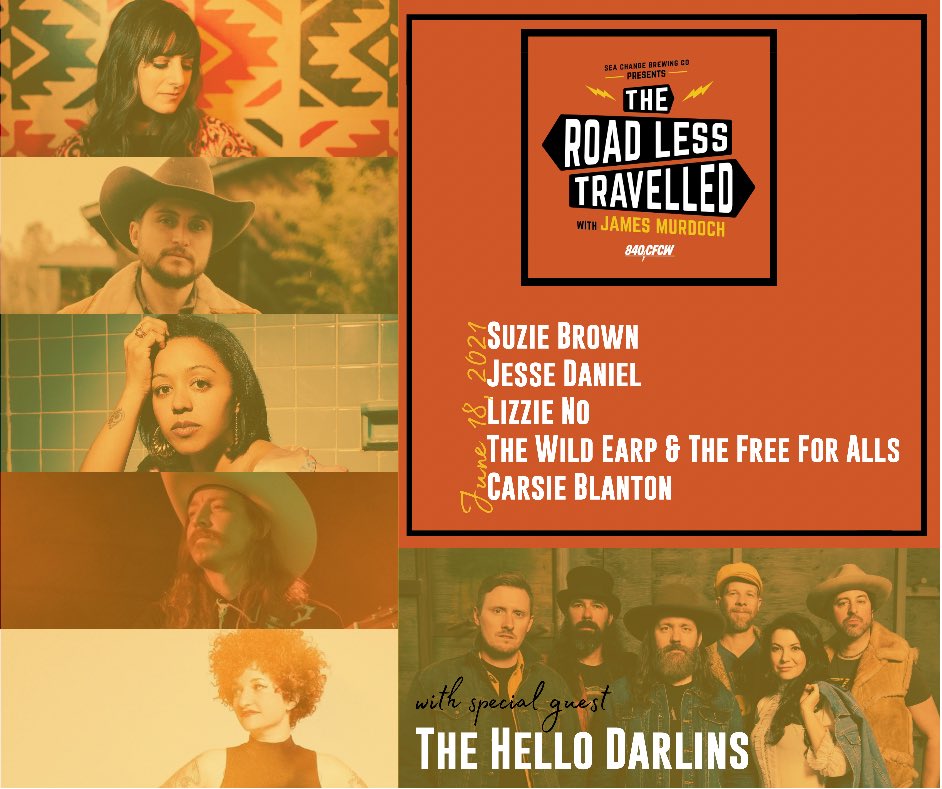 Today on the show, very special guest <a href="/thehellodarlins/">The Hello Darlins</a> ; plus music from <a href="/suziebrownsongs/">Suzie Brown</a> ,<a href="/thejessedaniel/">Jesse Daniel</a>, Lizzie No,  Wild Earp, and <a href="/carsieblanton/">Carsie Blanton</a>. Listen live at 6:30 PM MTN on <a href="/840CFCW/">840 CFCW</a> or stream online at CFCW.com! Presented by <a href="/SeaChangeBeer/">Sea Change Brewing</a>!