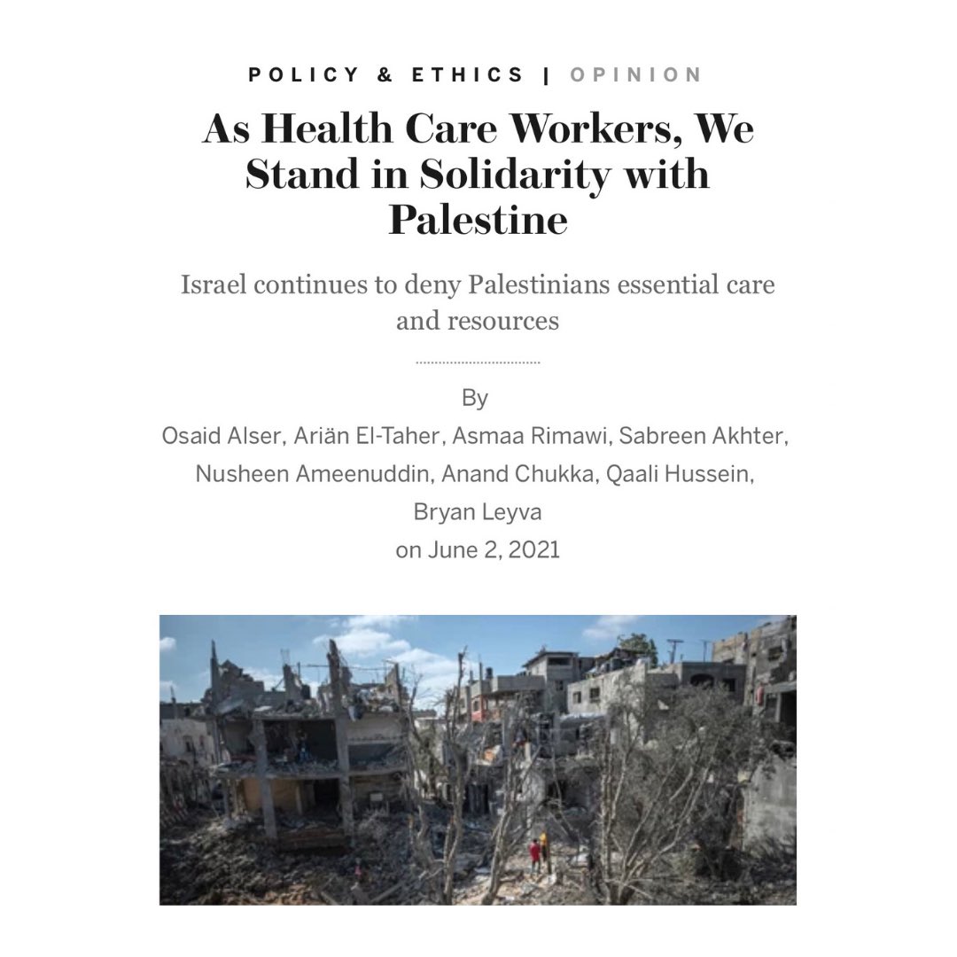 QaaliHussein1's tweet photo. #Gaza continues to be attacked nightly despite a “ceasefire.” 

The healthcare infrastructure, already on the brink of disaster, is decimated. Yet, the world remains silent.

Remember our article on HCW in Solidarity with #Palestine in @sciam on June 2nd?

#StopCensoringPalestine https://t.co/uiiDE678KR